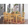 East West Furniture East West Furniture CAGR6-OAK-W 6 Piece Kitchen Table With Bench Set- Dining Table and 4 Kitchen Chairs and Bench CAGR6-OAK-W